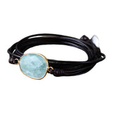 Maxbell Ethnic Rope Wrap Bracelet Multilayer Men and Women Handmade Comfortable Brown Blue