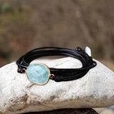 Maxbell Ethnic Rope Wrap Bracelet Multilayer Men and Women Handmade Comfortable Brown Blue