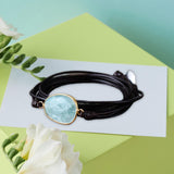 Maxbell Ethnic Rope Wrap Bracelet Multilayer Men and Women Handmade Comfortable Brown Blue