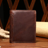 Maxbell Men Slim Wallet with ID Windows Slim Billfold Large Capacity Fashion Storage