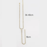 Maxbell Neckchain Sexy Exquisite Jewelry Y Shape Pendant for Wedding Birthday Girls Aureate