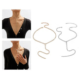 Maxbell Neckchain Sexy Exquisite Jewelry Y Shape Pendant for Wedding Birthday Girls Aureate