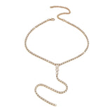 Maxbell Neckchain Sexy Exquisite Jewelry Y Shape Pendant for Wedding Birthday Girls Aureate