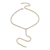 Maxbell Neckchain Sexy Exquisite Jewelry Y Shape Pendant for Wedding Birthday Girls Aureate