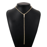 Maxbell Neckchain Sexy Exquisite Jewelry Y Shape Pendant for Wedding Birthday Girls Aureate