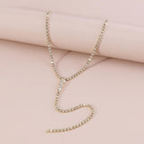 Maxbell Neckchain Sexy Exquisite Jewelry Y Shape Pendant for Wedding Birthday Girls Aureate