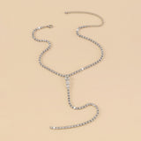 Maxbell Neckchain Sexy Exquisite Jewelry Y Shape Pendant for Wedding Birthday Girls Argent