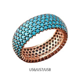 Maxbell Stylish Ring Classical Elegant Simple for Girlfriend Wedding Engagement US 6