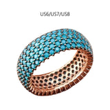 Maxbell Stylish Ring Classical Elegant Simple for Girlfriend Wedding Engagement US 6