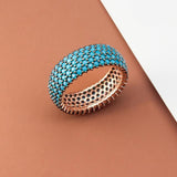 Maxbell Stylish Ring Classical Elegant Simple for Girlfriend Wedding Engagement US 6