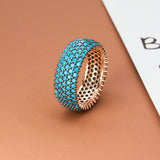 Maxbell Stylish Ring Classical Elegant Simple for Girlfriend Wedding Engagement US 7