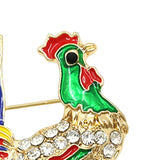 Maxbell Trendy Brooch Pin Jewelry Dress Accessories Rooster for Headscarves Sweater