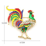 Maxbell Trendy Brooch Pin Jewelry Dress Accessories Rooster for Headscarves Sweater