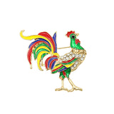 Maxbell Trendy Brooch Pin Jewelry Dress Accessories Rooster for Headscarves Sweater