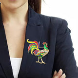 Maxbell Trendy Brooch Pin Jewelry Dress Accessories Rooster for Headscarves Sweater