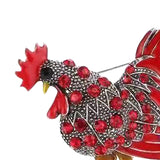 Maxbell Broaches Pins Glitter Luxury for Christmas Party Suit Corsage Accessories Red