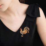 Maxbell Broaches Pins Glitter Luxury for Christmas Party Suit Corsage Accessories Aureate