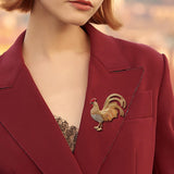 Maxbell Broaches Pins Glitter Luxury for Christmas Party Suit Corsage Accessories Aureate