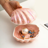 Maxbell Jewelry Box Necklace Pendant Tray Collectible for Desktop Dresser Decor Pink