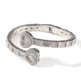 Maxbell Bracelet Decorative Rhinestones Embellishment for Valentine Girls Women Lady Argent 7inch