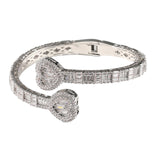 Maxbell Bracelet Decorative Rhinestones Embellishment for Valentine Girls Women Lady Argent 7inch