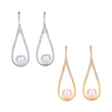 Maxbell Dangle Earrings Luxurious Geometric Exquisite for Mother Anniversary Silver