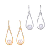 Maxbell Dangle Earrings Luxurious Geometric Exquisite for Mother Anniversary Silver