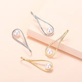Maxbell Dangle Earrings Luxurious Geometric Exquisite for Mother Anniversary Silver