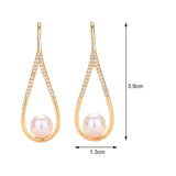 Maxbell Dangle Earrings Luxurious Geometric Exquisite for Mother Anniversary Aureate