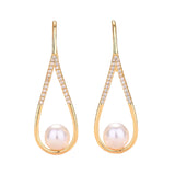 Maxbell Dangle Earrings Luxurious Geometric Exquisite for Mother Anniversary Aureate
