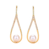 Maxbell Dangle Earrings Luxurious Geometric Exquisite for Mother Anniversary Aureate