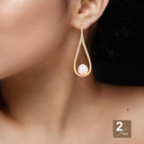 Maxbell Dangle Earrings Luxurious Geometric Exquisite for Mother Anniversary Aureate