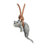 Maxbell Cat Pendant Necklace Long Chain Necklace Ornament Exquisite for Gifts Men