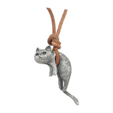 Maxbell Cat Pendant Necklace Long Chain Necklace Ornament Exquisite for Gifts Men