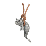 Maxbell Cat Pendant Necklace Long Chain Necklace Ornament Exquisite for Gifts Men