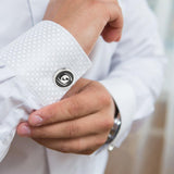 Maxbell Round Men Cufflinks Fashion Jewelry for Shirt Accessories Birthday Husband