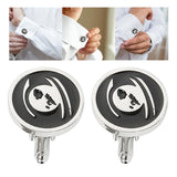 Maxbell Round Men Cufflinks Fashion Jewelry for Shirt Accessories Birthday Husband