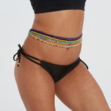 Maxbell 10x Boho Belly Chain Beaded Elastic Body Chain Handmade for Swimsuit Bikini