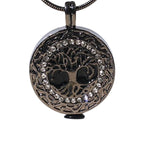 Maxbell Carved Cremation Urn Necklace Memorial Pendant Keepsake Locket for Women Men