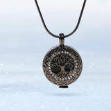 Maxbell Carved Cremation Urn Necklace Memorial Pendant Keepsake Locket for Women Men