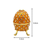 Maxbell Retro Style Egg Trinket Box Decoration Girls Women for Easter New Year Aureate