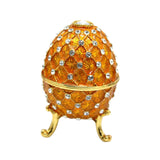 Maxbell Retro Style Egg Trinket Box Decoration Girls Women for Easter New Year Aureate