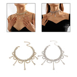 Maxbell Neckchain Fashion Decoration Exquisite Sexy Pendant for Wedding Party Bridal Aureate