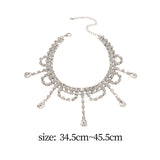 Maxbell Neckchain Fashion Decoration Exquisite Sexy Pendant for Wedding Party Bridal Argent