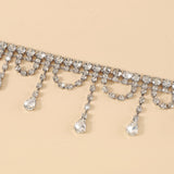 Maxbell Neckchain Fashion Decoration Exquisite Sexy Pendant for Wedding Party Bridal Argent