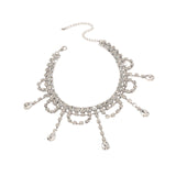 Maxbell Neckchain Fashion Decoration Exquisite Sexy Pendant for Wedding Party Bridal Argent