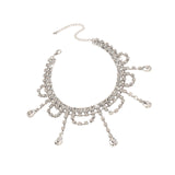 Maxbell Neckchain Fashion Decoration Exquisite Sexy Pendant for Wedding Party Bridal Argent