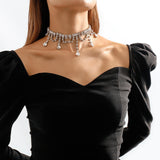 Maxbell Neckchain Fashion Decoration Exquisite Sexy Pendant for Wedding Party Bridal Argent