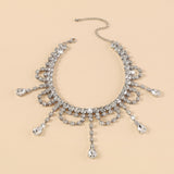 Maxbell Neckchain Fashion Decoration Exquisite Sexy Pendant for Wedding Party Bridal Argent