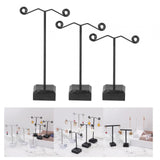 Maxbell Metal Support Acrylic Bottom Earring Organizer T Shape Versatile Size L